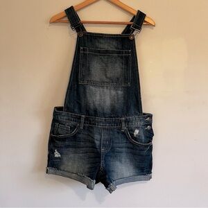 Grg Denim Dark Denim Overalls Shorts Size 11